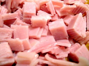 cut up ham